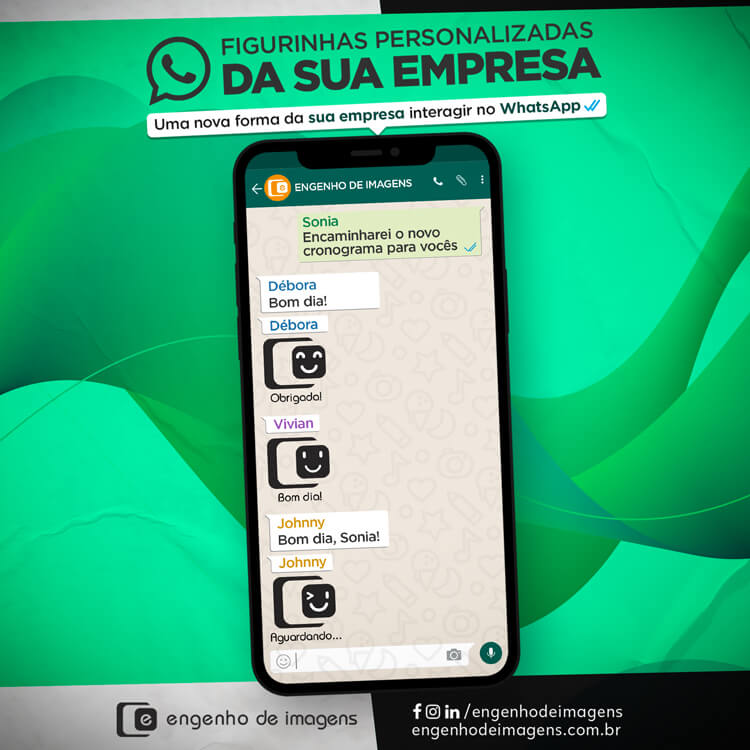 Exclusividade Engenho de Imagens: Figurinhas personalizadas para o WhatsApp!