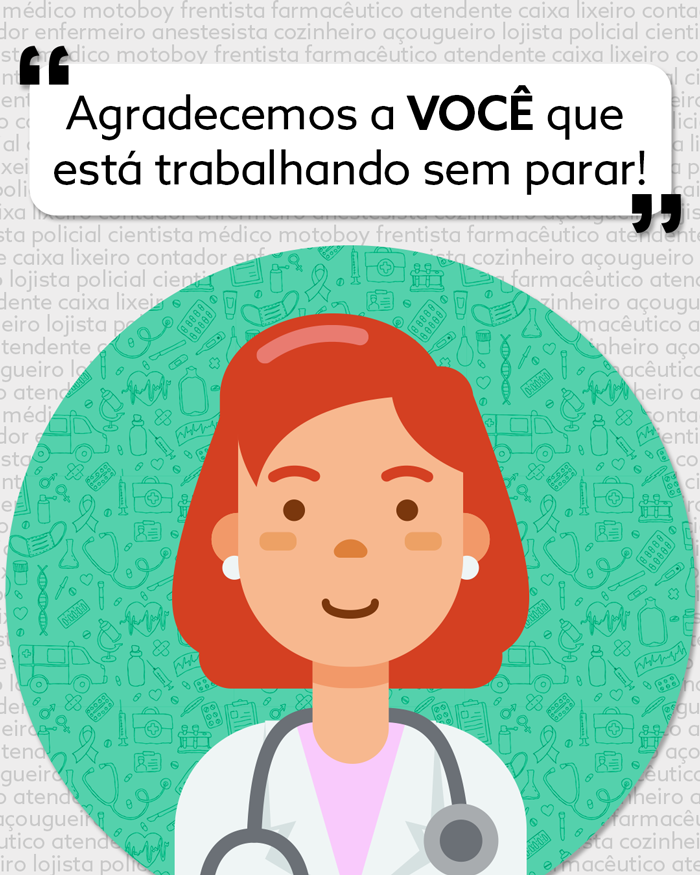 Agradecemos a você que está trabalhando sem parar!