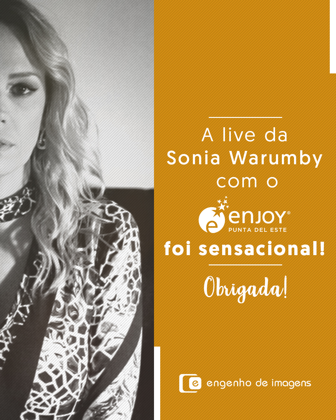 A live da Sonia Warumby com o Enjoy foi sensacional!