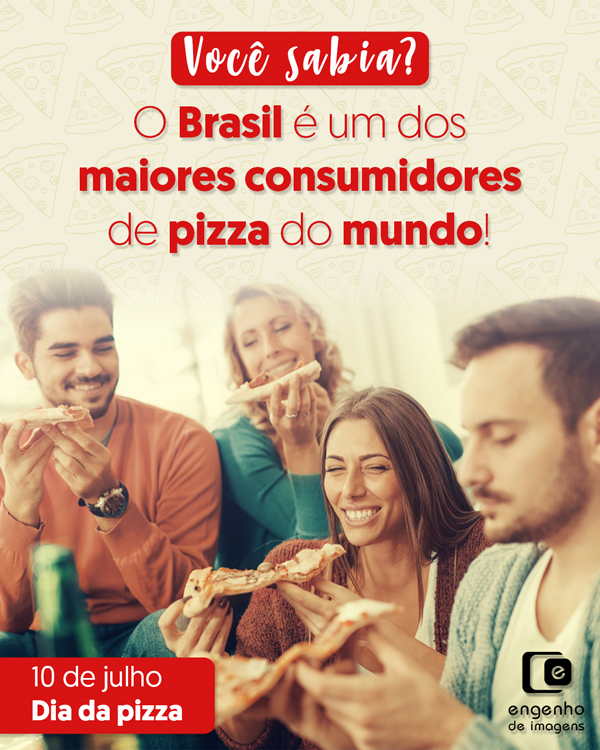 Você sabia? O Brasil é um dos maiores consumidores de pizza do mundo!