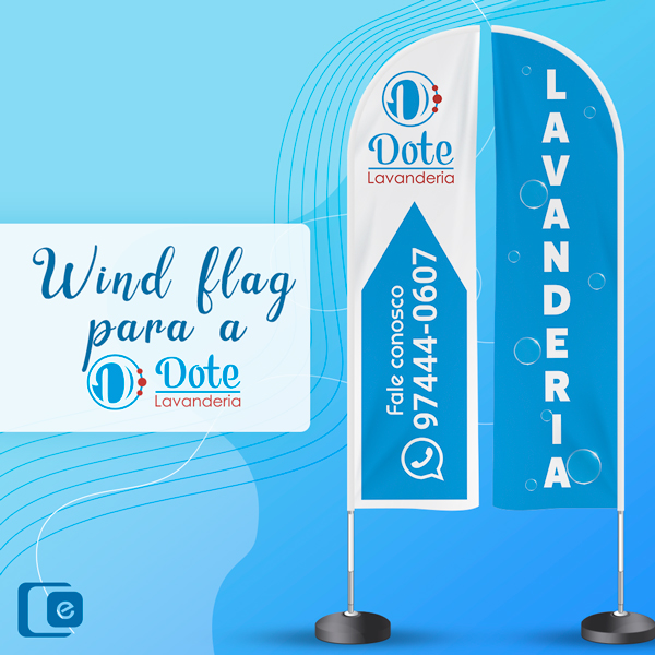 Wind flag para a Dote Lavanderia