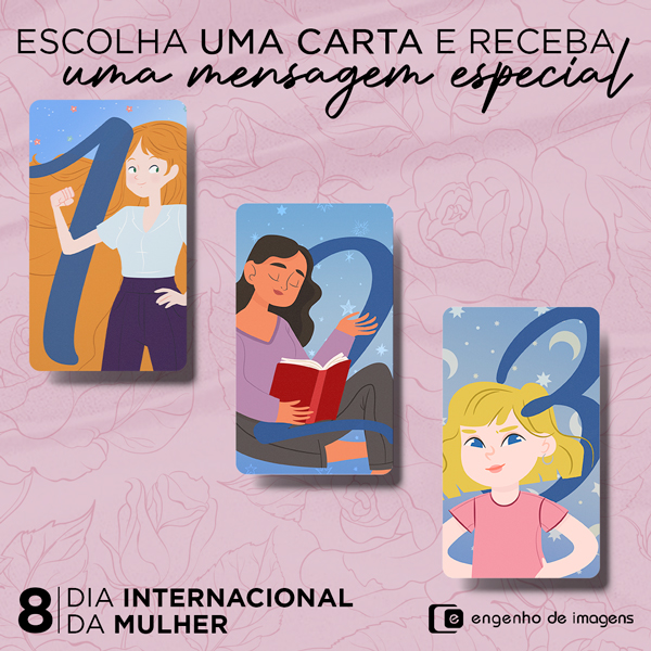 8 de março | Escolha uma carta e receba uma mensagem especial!