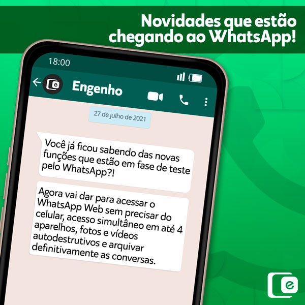 Novidades que estão chegando ao WhatsApp!