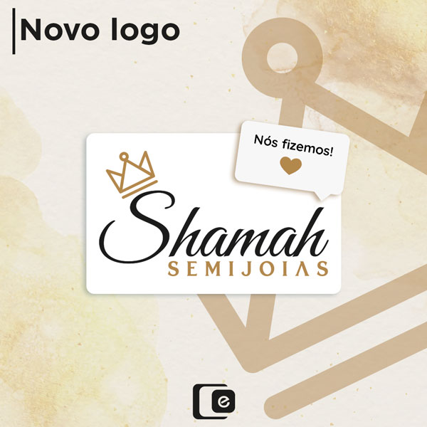 Novo logo: Shamah Semijoias