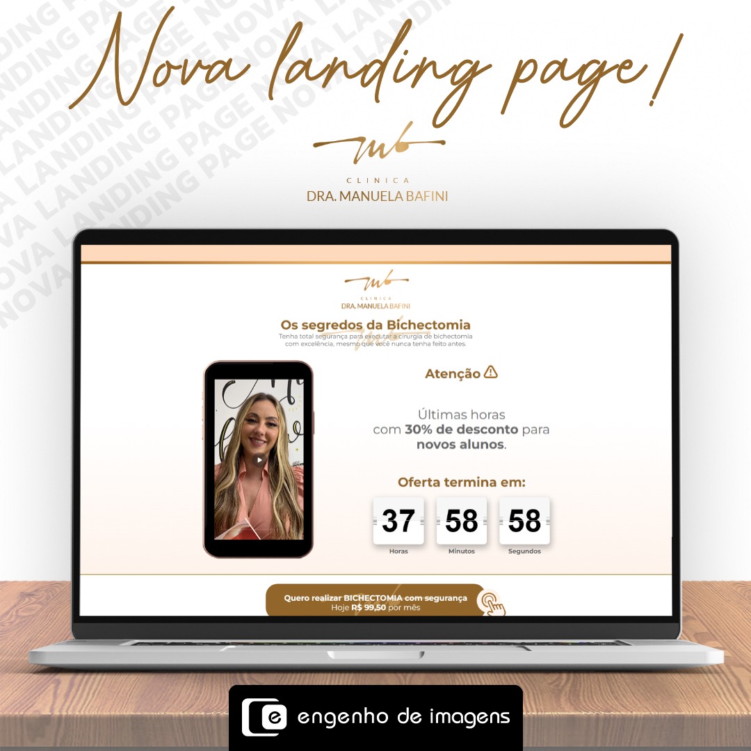 Mais uma LANDING PAGE no ar! Dra. Manuela Bafini