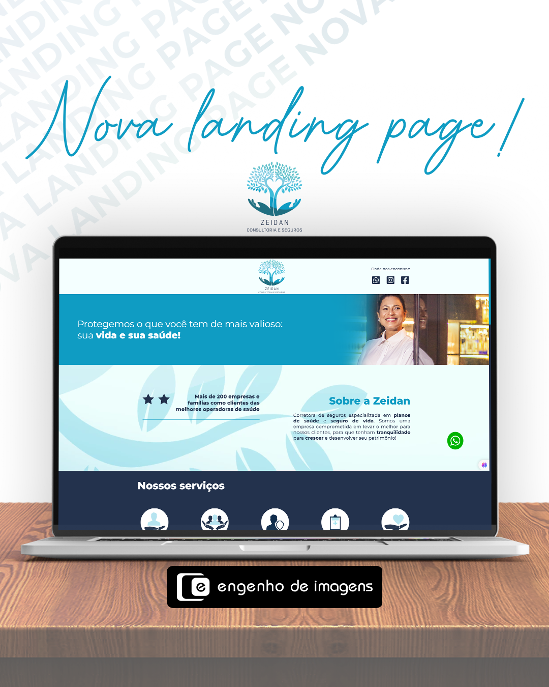 Confira a landing page desenvolvida para Zeidan!