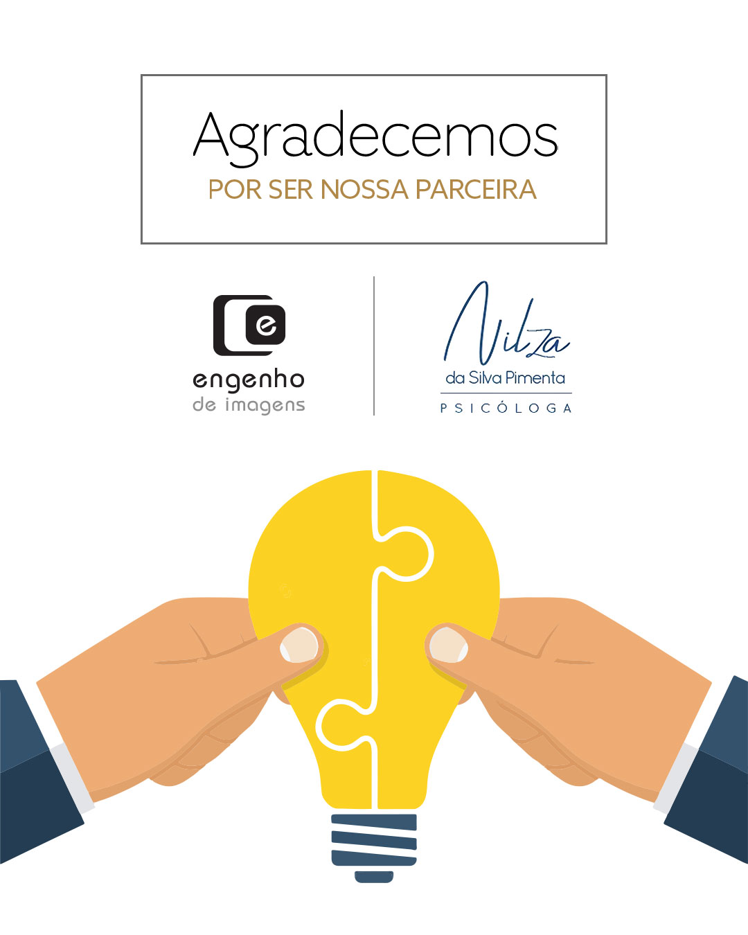 Hoje é dia de agradecer à Nilza da Silva Pimenta por acreditar em nosso trabalho e valorizar a importância de uma parceria.