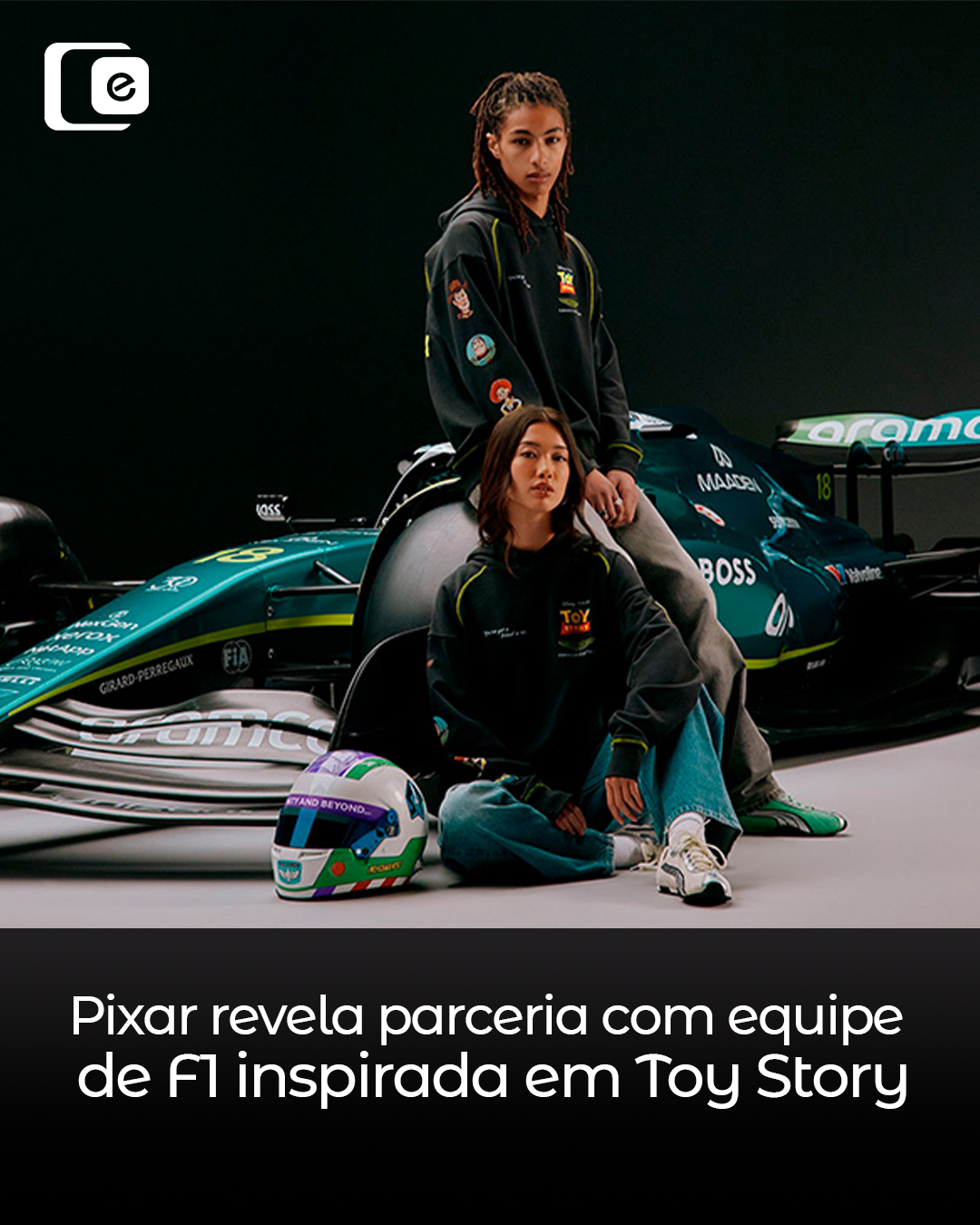 A Aston Martin da Fórmula 1 se uniu à Pixar para celebrar os 30 anos de Toy Story com uma collab inédita que mistura automobilismo e cultura pop!