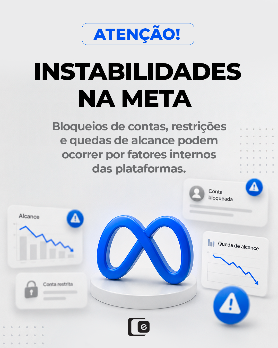 Oscilações nas plataformas da Meta podem afetar temporariamente o acesso às contas, a publicação de conteúdos, o gerenciamento de anúncios e outras funcionalidades.