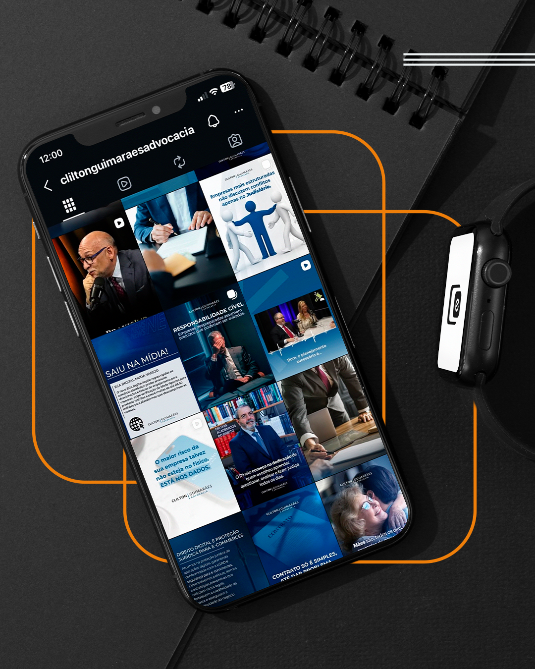 Uma presença digital consistente também comunica autoridade.