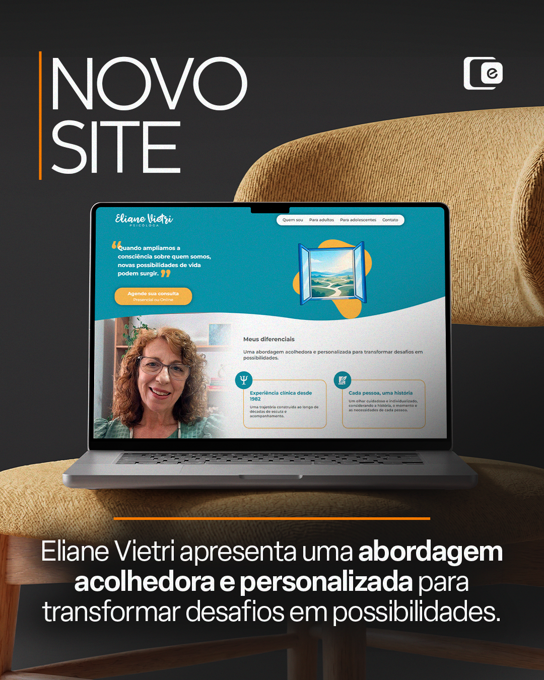 Novo site: uma presença digital alinhada à essência da Eliane Vietri.
